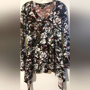Karen Kane Asymmetrical Floral‎ Top sz. MEDIUM